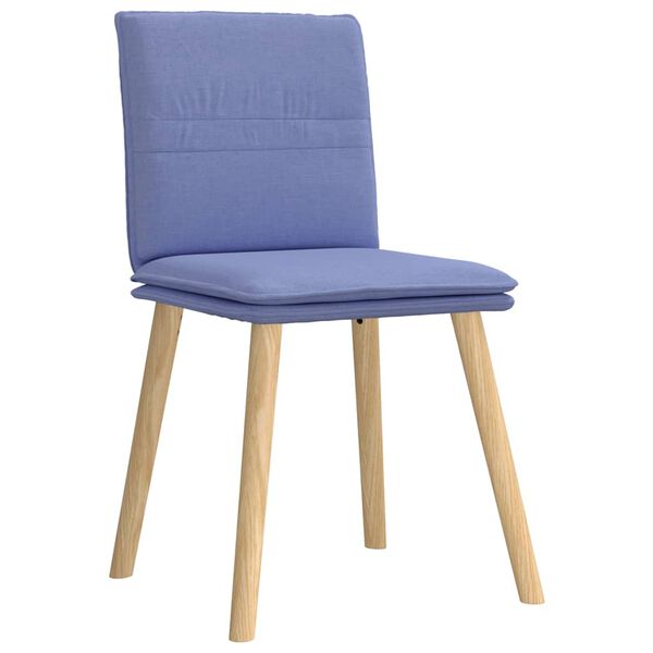 vidaXL Sillas de comedor 4 uds tela azul jeans