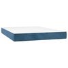vidaXL Cama box spring con colch&oacute;n terciopelo azul oscuro 140x200 cm