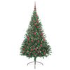 vidaXL &Aacute;rbol de Navidad Artificial Preiluminado Verde 180 cm PVC