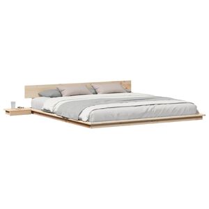 vidaXL Estructura de cama Marr&oacute;n 200 x 200 cm Madera