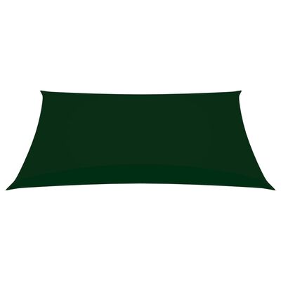 vidaXL Toldo de vela rectangular tela Oxford verde oscuro 6x7 m