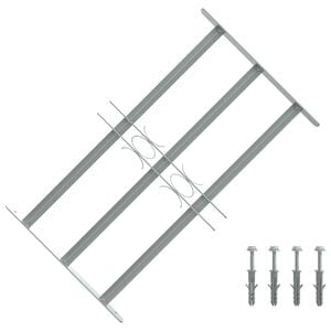 vidaXL Reja de seguridad ajustable ventana con 3 barras 500-650 mm