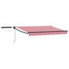 vidaXL Toldo Retr&aacute;ctil El&eacute;ctrico Rojo, Blanco, Antracita 3 x 2,5 m
