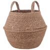 vidaXL Maceta con asas Natural &Oslash; 32 x 32 cm 100% Hierba marina
