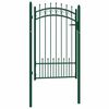 vidaXL Puerta de valla EMMEN con pinchos de acero, 104x117 cm, verde