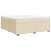 vidaXL Cama box spring con colch&oacute;n tela color crema 180x200 cm