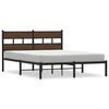 vidaXL Estructura cama con cabecero sin colch&oacute;n marr&oacute;n roble 150x200cm