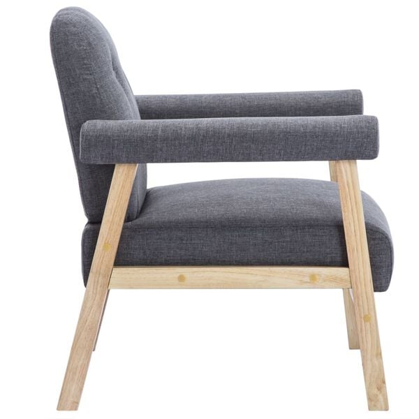 vidaXL Sill&oacute;n de tela gris oscuro