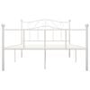 vidaXL Estructura de cama sin colch&oacute;n metal blanco 140x200 cm
