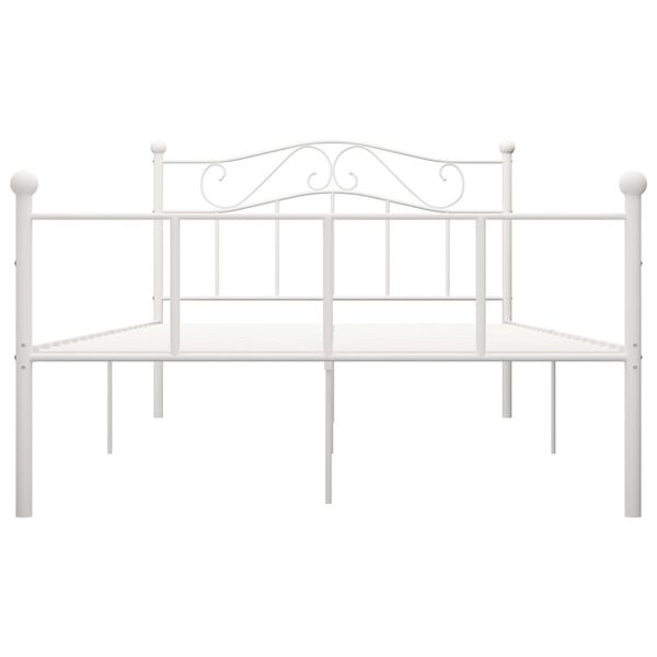 vidaXL Estructura de cama sin colch&oacute;n metal blanco 140x200 cm