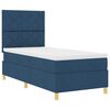 vidaXL Cama tipo Box Spring con colch&oacute;n Azul 90 x 200 cm tela
