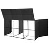 vidaXL Cobertizo triple de cubo basura ratán PE negro 229x78x120 cm
