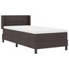 vidaXL Cama tipo Box Spring con colch&oacute;n Marr&oacute;n Oscuro 190 x 90 cm tela