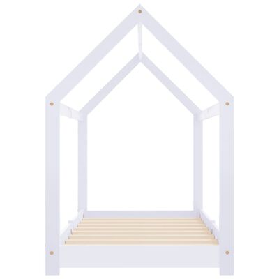 vidaXL Estructura de cama infantil madera maciza pino blanco 80x160 cm