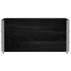 vidaXL Collares de palets 3 uds madera maciza de pino negro 120x80 cm
