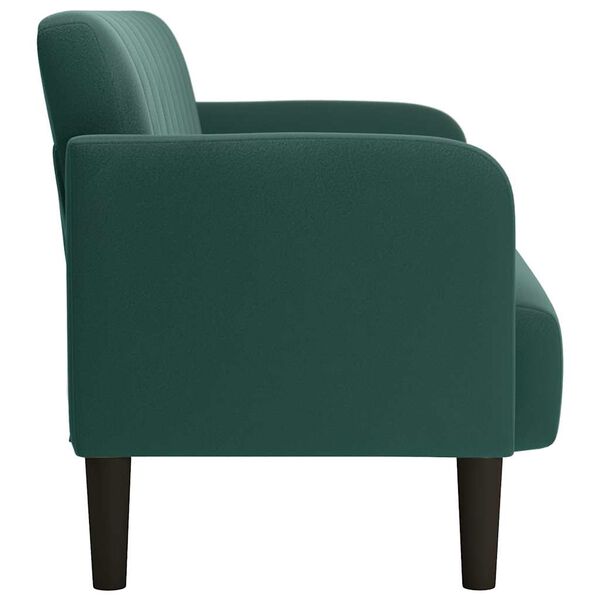 vidaXL Sofá Loveseat verde oscuro 109 cm terciopelo