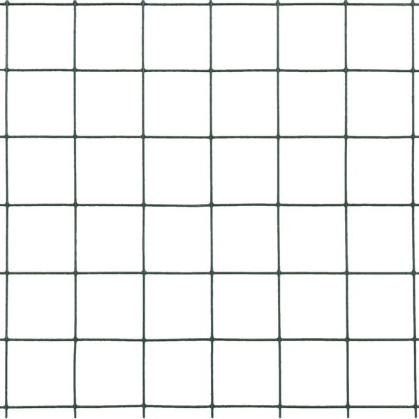 vidaXL Alambrada de gallinero acero revestimiento PVC verde 10x0,5 m
