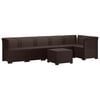 vidaXL Sof&aacute; de Jard&iacute;n para 6 Personas Estilo Rattan PP Marr&oacute;n