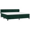 vidaXL Cama box spring con colch&oacute;n terciopelo verde oscuro 200x200 cm