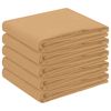 vidaXL Tela para Mesa 5 uds. Rectangular Beige 140 x 140 cm Poli&eacute;ster