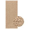 vidaXL Alfombra ZIZUR apariencia de yute interior y exterior 80x200 cm