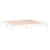 vidaXL Estructura de cama con LED madera maciza blanca 120x190 cm