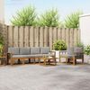 vidaXL Conjunto de sof&aacute;s de exterior 7 pcs Gris Natural y Claro