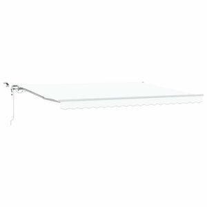 vidaXL Toldo retr&aacute;ctil Blanco 450 x 350 cm Poli&eacute;ster