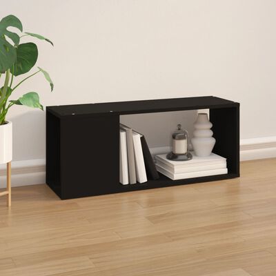 vidaXL Mueble para TV madera contrachapada negro 80x24x32 cm