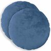 vidaXL Funda de almohada 2 uds. HEERLEN Azul Claro Di&aacute;m. 40 cm Franela