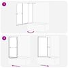 vidaXL Enclosure de Ducha Bi-Folding Manual Transparente Oscuro