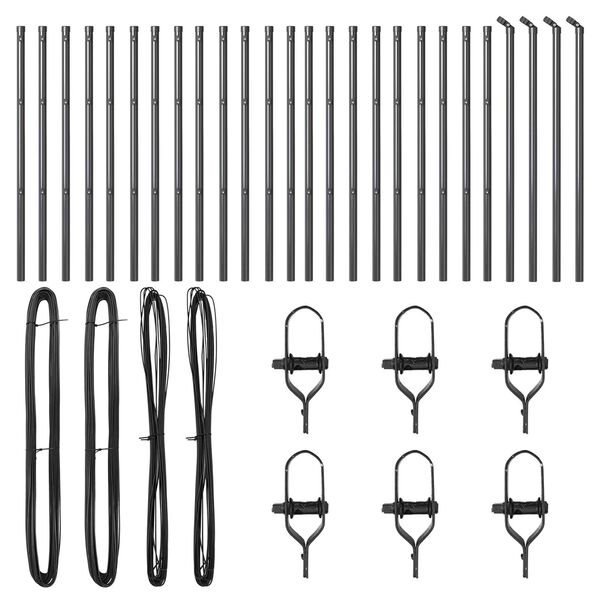 vidaXL Poste de Valla 26 pcs Gris 3,2 x 3,2 x 100 cm