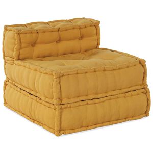 vidaXL Sof&aacute; modular de tela amarillo 70x70x54