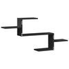 vidaXL Estante de pared madera de ingeniería negro 104x15x49 cm