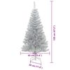 vidaXL &Aacute;rbol de Navidad con 150 LED con soporte Plateado 120 cm PET