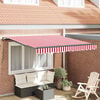vidaXL Toldo Retr&aacute;ctil Manual Rojo y 300 x 250 cm Poli&eacute;ster y Acero