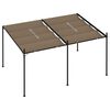 vidaXL Cenador con techo retráctil gris taupe 400x300x233 cm