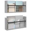 vidaXL Estante de revistas 2 pcs Gris Sonoma 60 x 12 x 30 cm