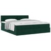 vidaXL Estructura de cama otomana con colch&oacute;n verde oscuro 180x200 cm