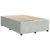 vidaXL Cama box spring con colch&oacute;n terciopelo gris claro 120x190 cm