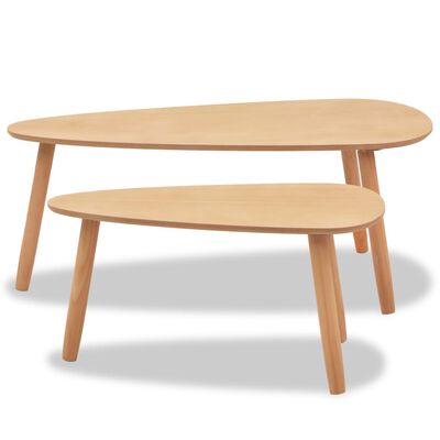 vidaXL Set de mesas de centro 2 unidades madera maciza de pino marrón
