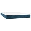 vidaXL Cama box spring con colch&oacute;n terciopelo azul oscuro 140x190 cm
