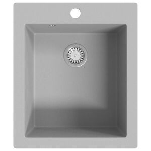 vidaXL Fregadero sobrepuesto de granito gris