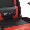 vidaXL Silla gaming con reposapi&eacute;s cuero sint&eacute;tico negro rojo