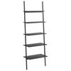 vidaXL Estanter&iacute;a inclinada de 5 baldas negro 64x34x185,5 cm