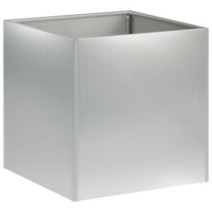vidaXL Macetero de Jard&iacute;n Plateado 25 x 25 x 25 cm Acero Galvanizado