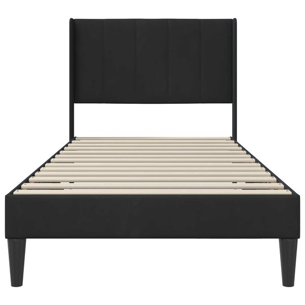 vidaXL Estructura de cama con cabecera Negro 80 x 200 cm Terciopelo