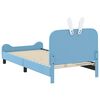 vidaXL Cama para ni&ntilde;os con cabecero con cabecera Azul 90 x 190 cm PU
