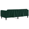 vidaXL Sof&aacute; cama sin colch&oacute;n terciopelo verde oscuro 90x200cm