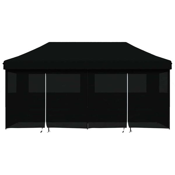 vidaXL Carpa de Fiesta Negro 292 x 580 x 315 cm Tela Oxford